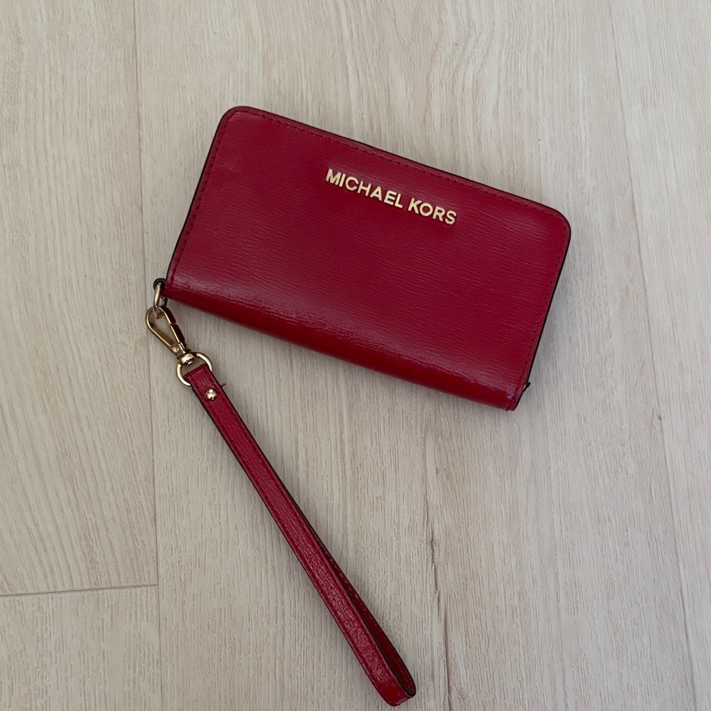 Michael Kors Cherry Red Wristlet